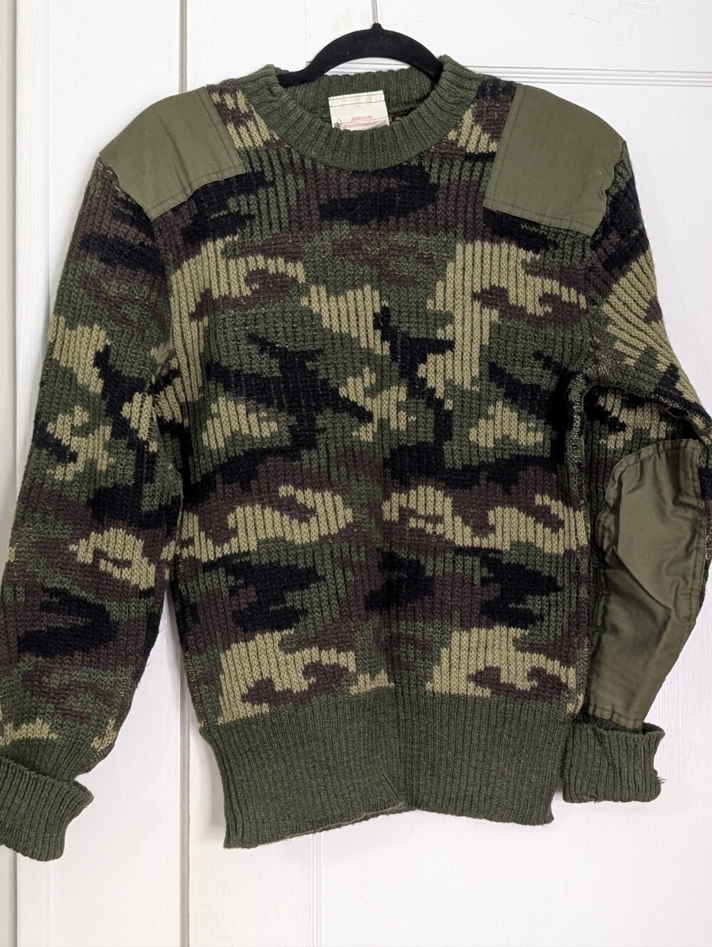 Brigade Quartermasters The Woolly Pully Sweater 100% Wool Pullover Camo Mens 42